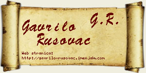 Gavrilo Rusovac vizit kartica